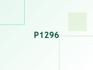 Diagnose Code P1296 Error Explanation